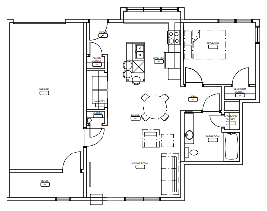 1 Bedroom Floor Plan