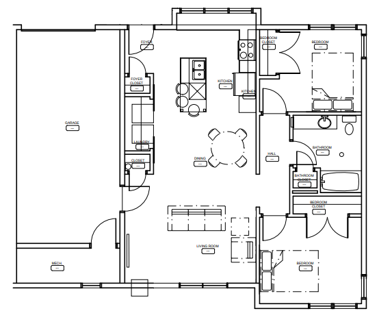2 Bedroom Floor Plan