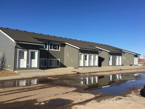 a new home is being built in a city