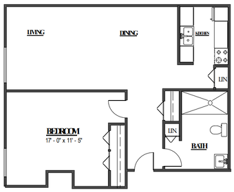 1 Bedroom Floor Plan