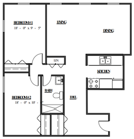 2 Bedroom Floorplan