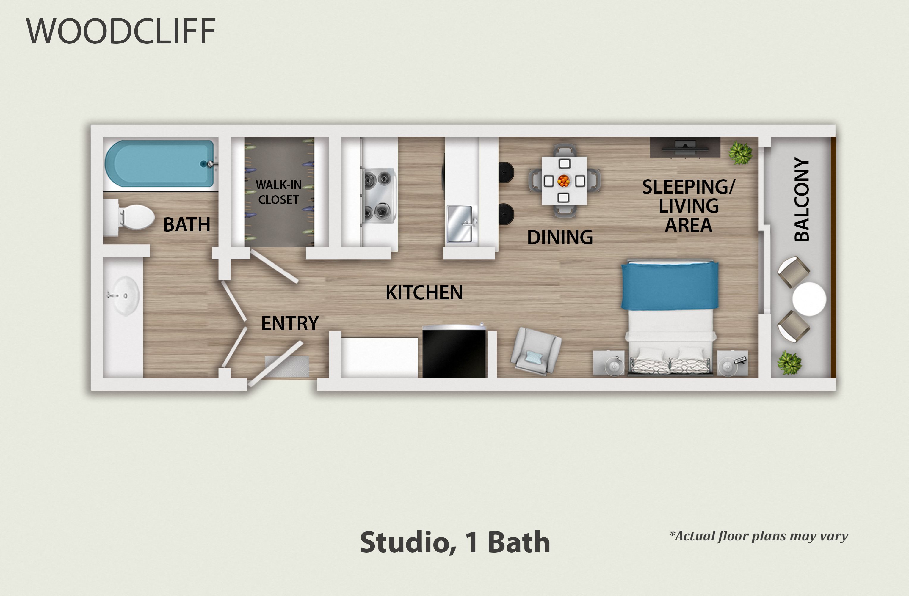 Studio, 1 & 2 Bedroom Apts in Palms, Culver City Floor Plans