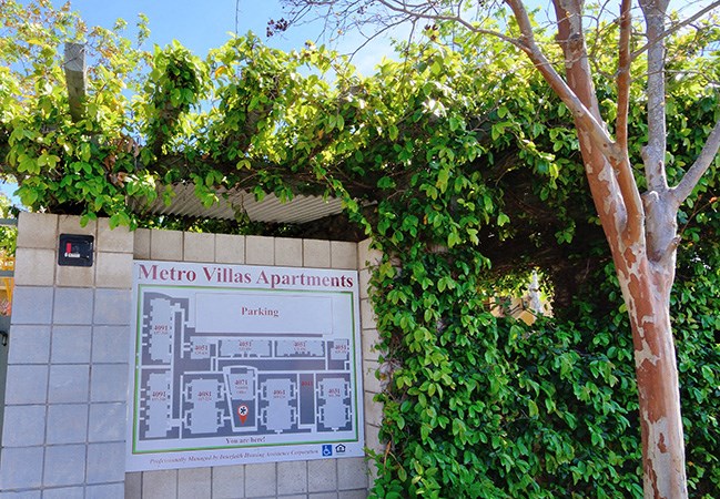 a sign on the side of a building