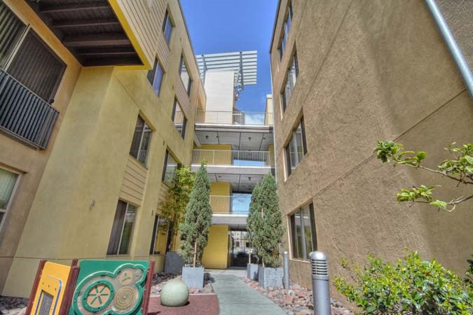 a large building with a courtyard in the middle