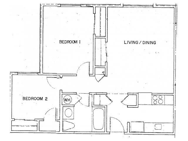 Two Bedroom Floor Plan 3