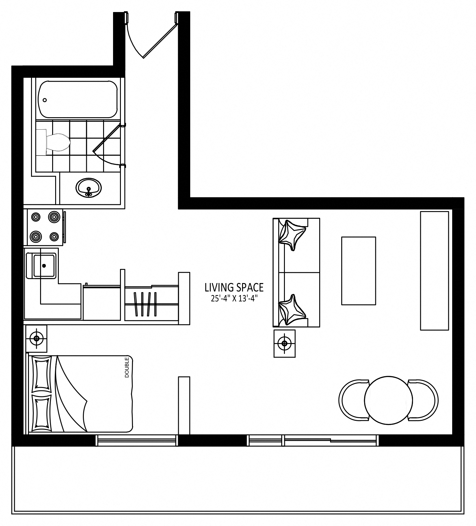 The Spruce (Jr. 1 Bed)