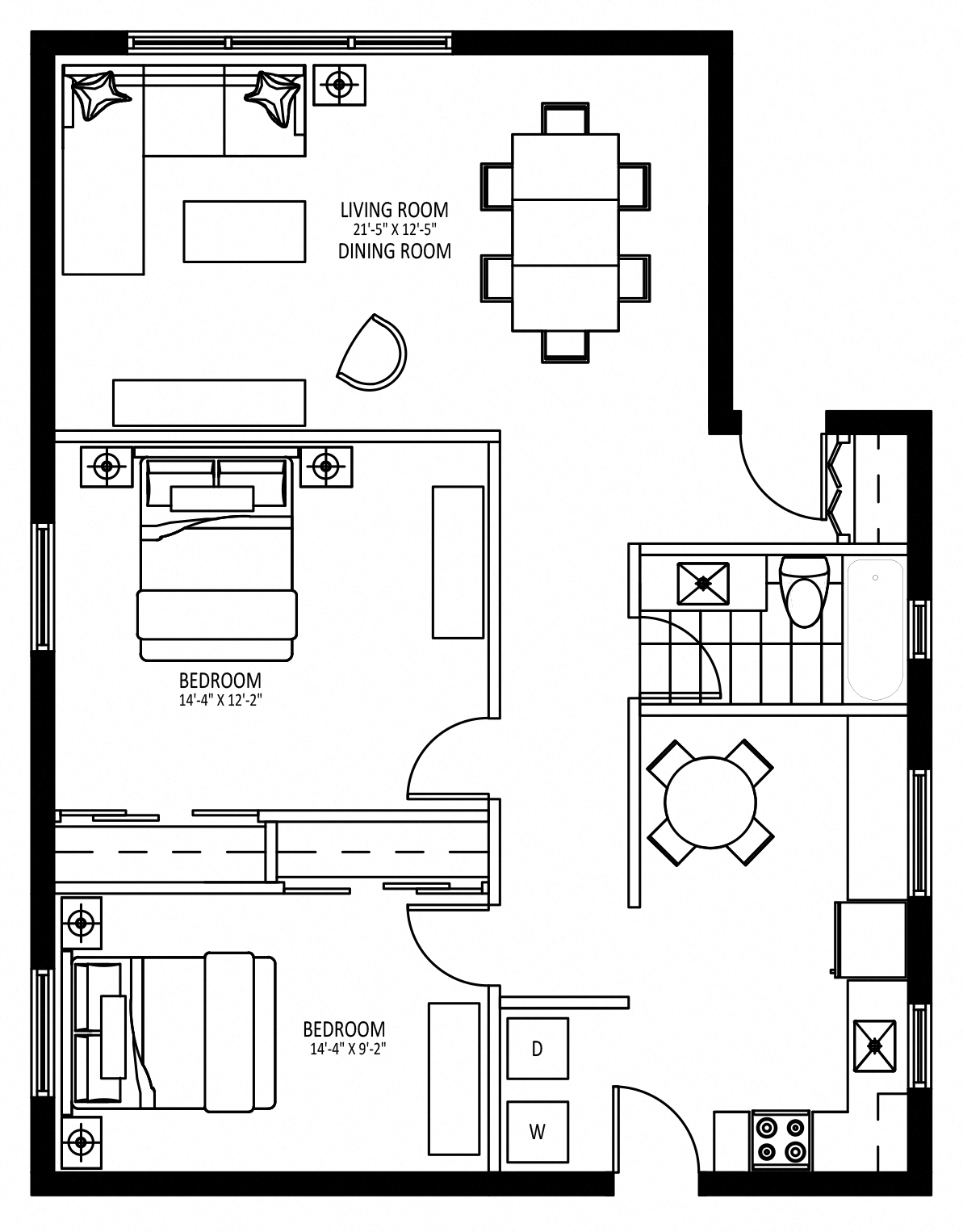 112&138 Bradford A - Duplex