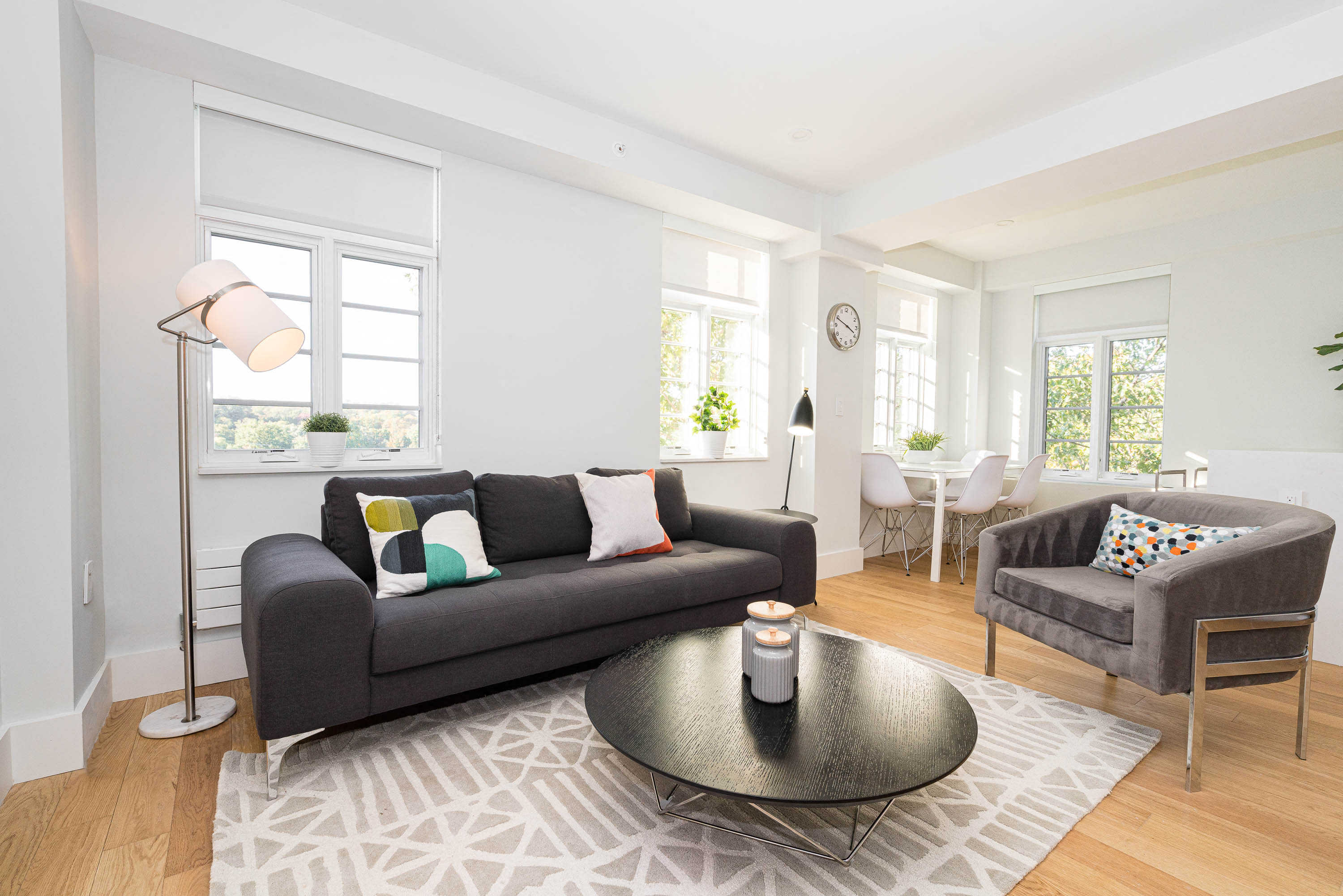 open living room with lots of natural light and great views