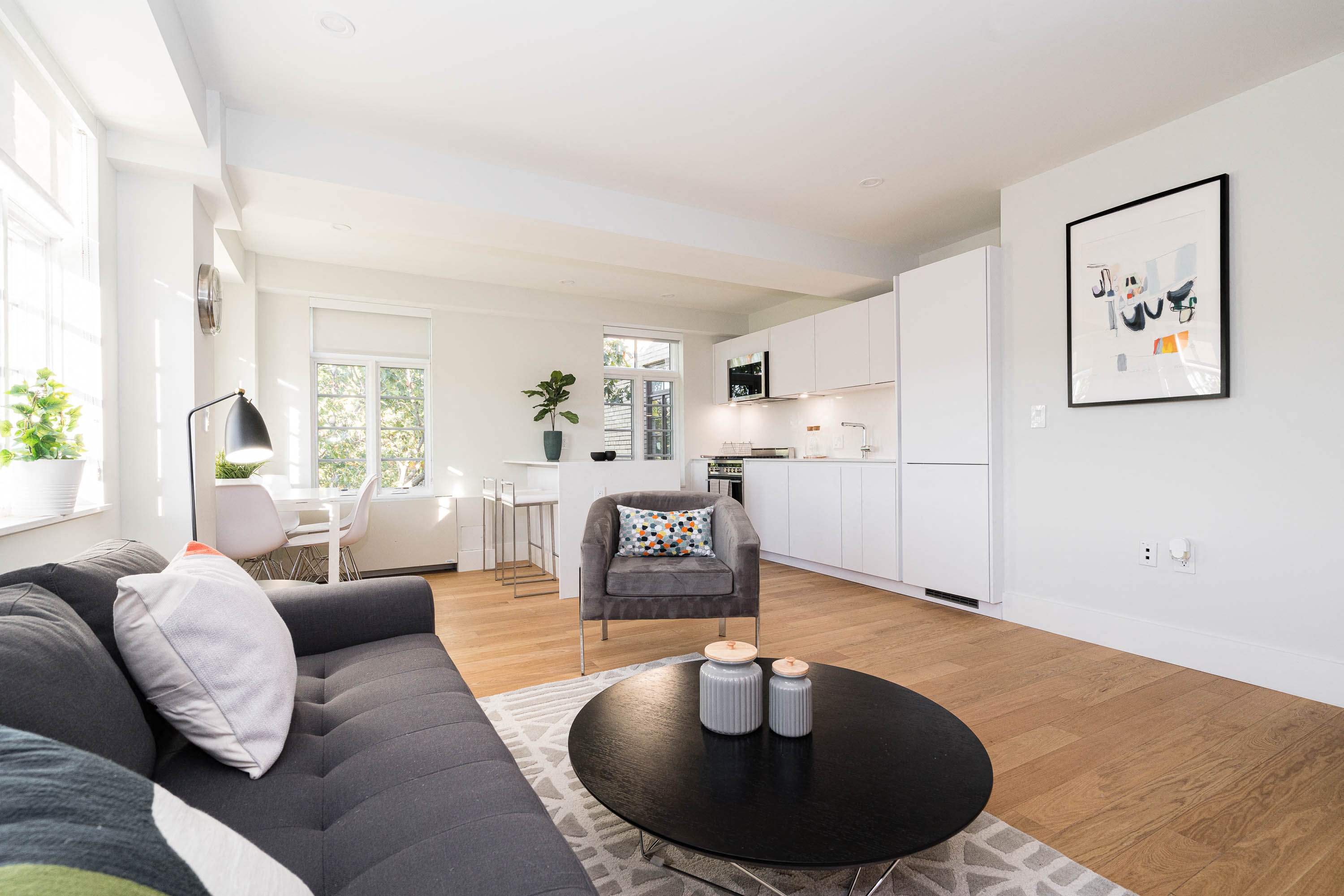 open living room with lots of natural light and great views