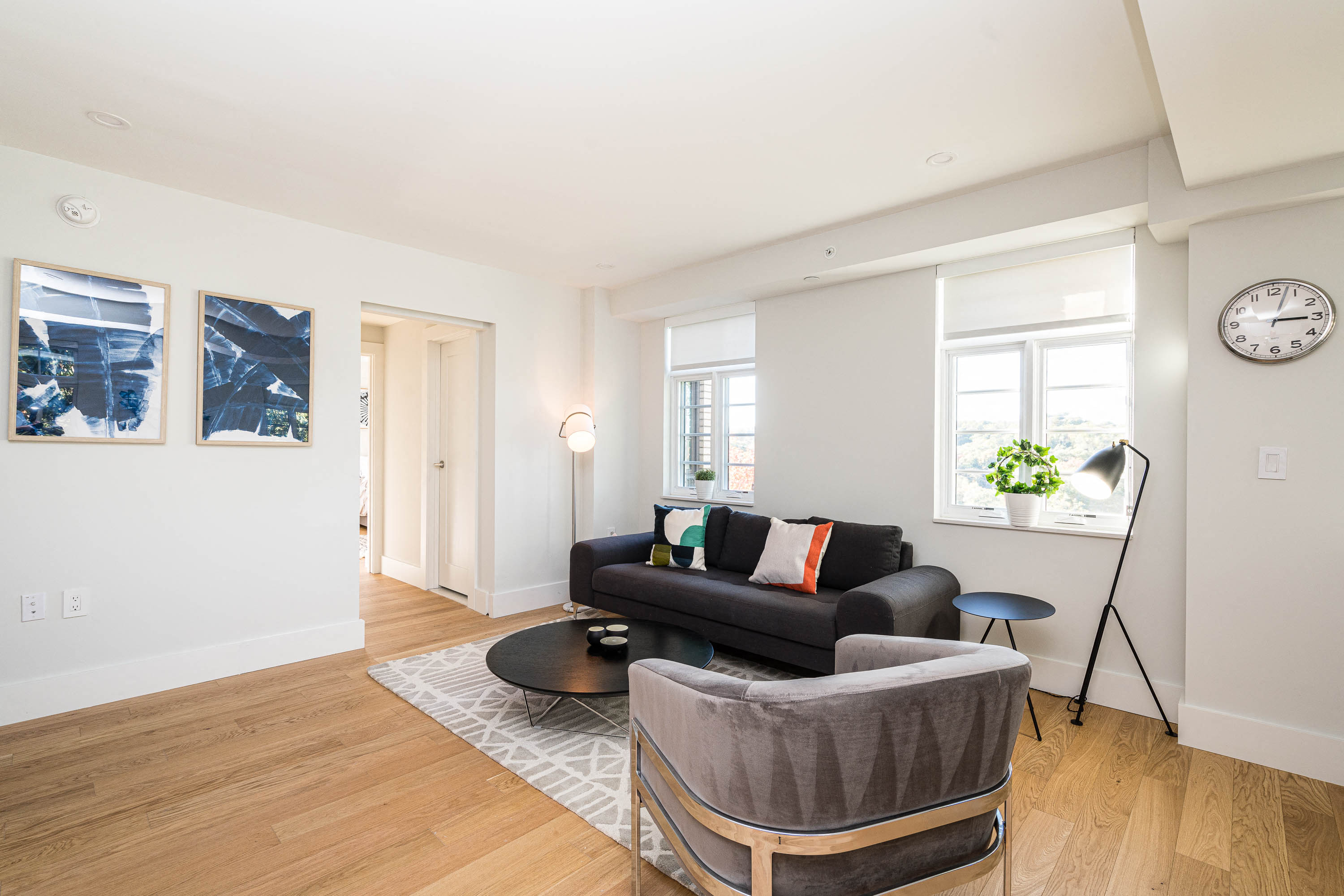 open living room with lots of natural light and great views