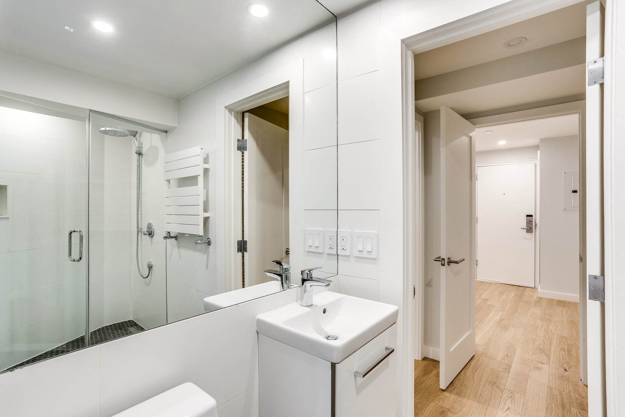 luxury 1 bedroom apartment in adams morgan with modern bathroom newly renovated