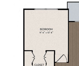 22F1 2700 Charlotte Apartments - Nashville TN - 22F1 Floor Plan
