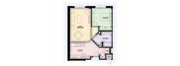 Garman House 1 Bedroom - Unit Type 1