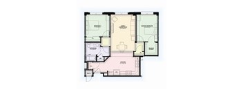 Garman House 2 Bedroom - Unit Type 4 HC & HV Accessible