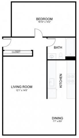 Floor plan of apartment