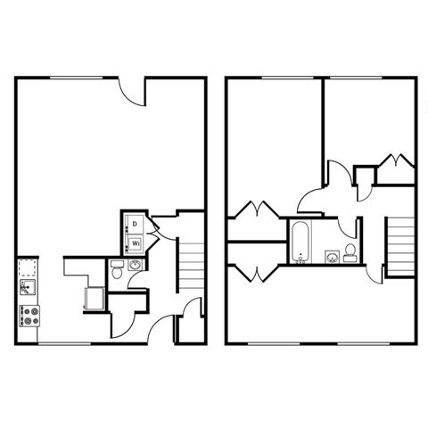 3 Bed 1.5 Bath Floor Plan 3