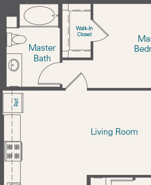 Tuscany Apartments Santa Clara CA B2 2 Bedroom Sq Ft 899