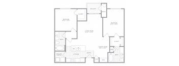 B1 Floor Plan at AVE Union, New Jersey, 07083