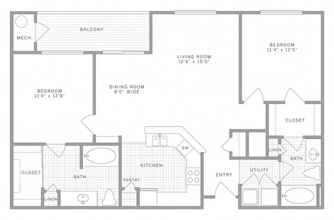 B2 Floor Plan at AVE Union, Union, NJ