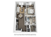A1C One Bed One Bath Floor Plan A1C One Bed One Bath Floor Plan at Meridian at Fairfield Park, North Carolina, 28412