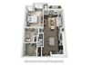 A1E One Bed One Bath Floor Plan A1E One Bed One Bath Floor Plan at Meridian at Fairfield Park, Wilmington, NC, 28412