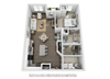 A1L One Bed One Bath Floor Plan A1L One Bed One Bath Floor Plan at Meridian at Fairfield Park, Wilmington, NC
