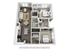B2A Two Bed Two Bath Floor Plan B2A Two Bed Two Bath Floor Plan at Meridian at Fairfield Park, Wilmington, 28412