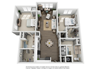B2BS Two Bed Two Bath Floor Plan B2BS Two Bed Two Bath Floor Plan at Meridian at Fairfield Park, North Carolina