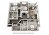 C2A Three Bed Two Bath Floor Plan C2A Three Bed Two Bath Floor Plan at Meridian at Fairfield Park, North Carolina, 28412