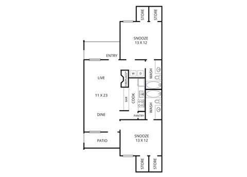 Aspen Floor Plan at Park Villas, Fort Worth, TX, 76116