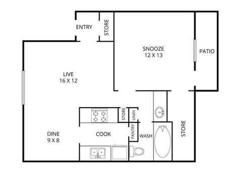Birch Floor Plan at Park Villas, Fort Worth, TX