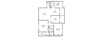 Cypress Floor Plan at Park Villas, Fort Worth, 76116