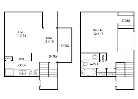 Fir Floor Plan at Park Villas, Fort Worth, 76116
