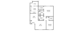 Magnolia Floor Plan at Park Villas, Fort Worth, TX