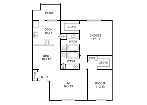 Magnolia Floor Plan at Park Villas, Fort Worth, TX