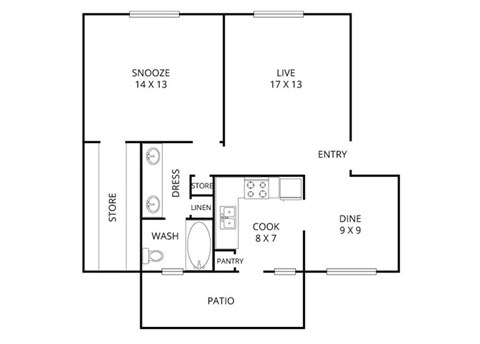 Maple Floor Plan at Park Villas, Fort Worth