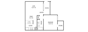 Pecan Floor Plan at Park Villas, Texas