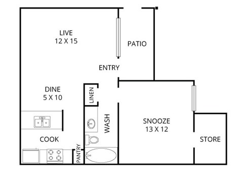 Pecan Floor Plan at Park Villas, Texas