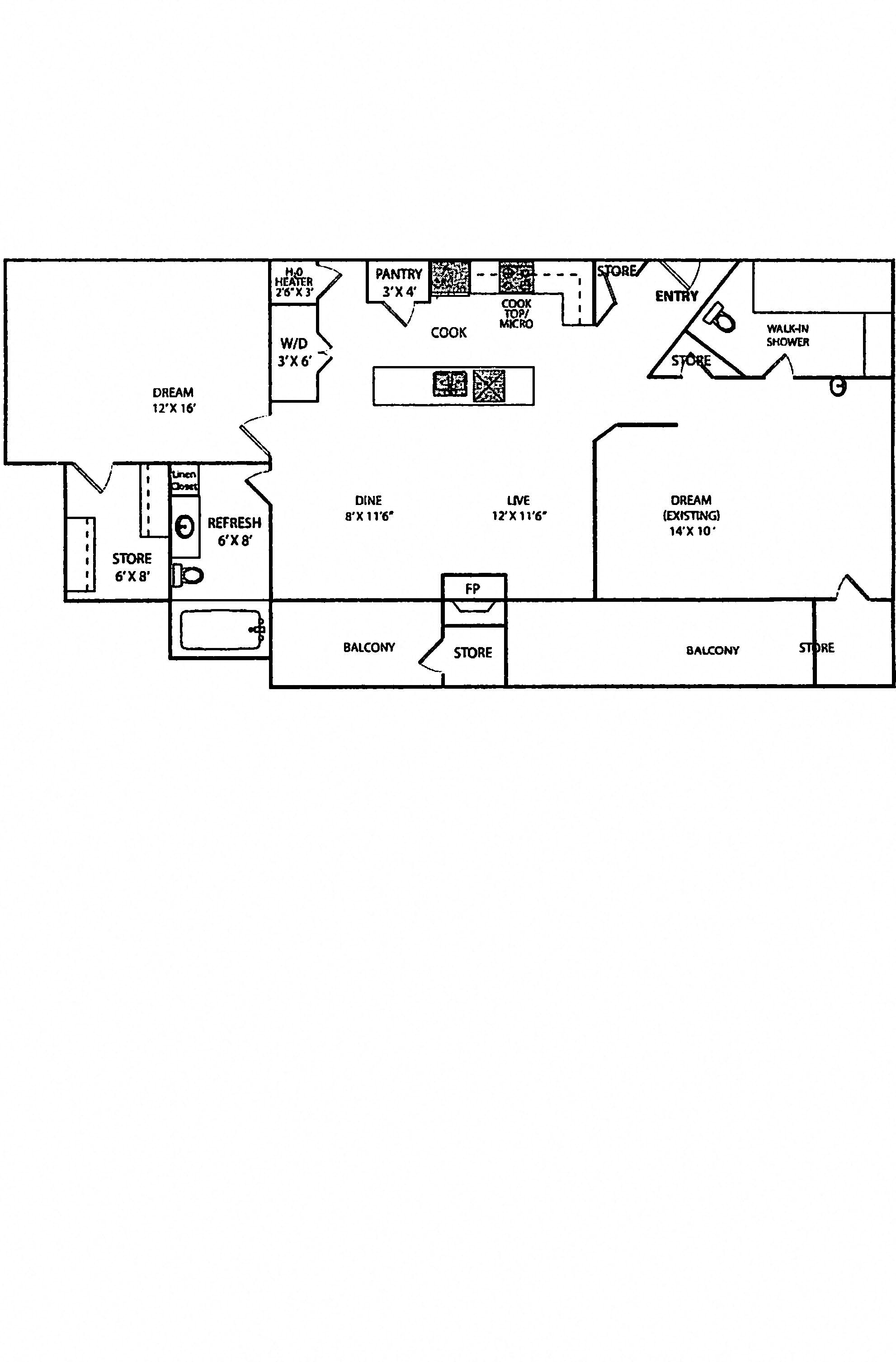 The Vista Floor Plan at Vista Springs, Texas, 75067