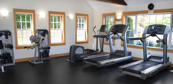 the gym has plenty of cardio equipment in the community center