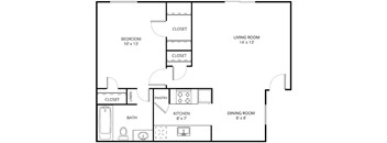 Chalet Floor Plan at Forest Glen, Garland, TX