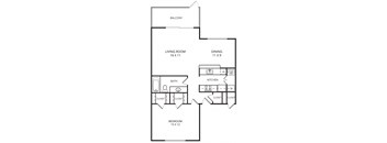Rose Floor Plan at Garden Gate, Irving