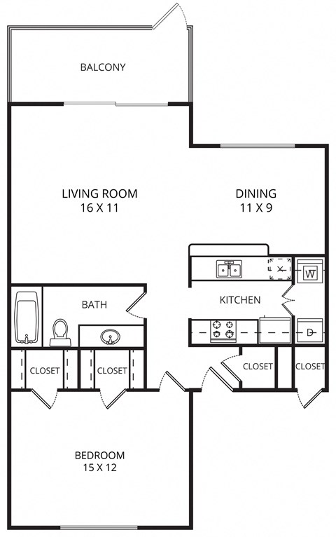 Rose 1 Bed 1 Bath 756 Sq Ft at Garden Gate, Irving