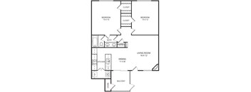 Bluebonnet Floor Plan at Garden Gate, Texas
