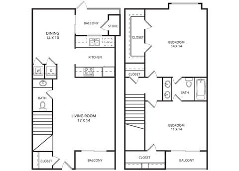 Daisy 2 Bed 1.5 Bath 1146 Sq Ft at Garden Gate, Irving
