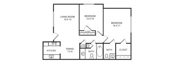 Morning Glory Floor Plan at Garden Park, Irving, TX, 75062