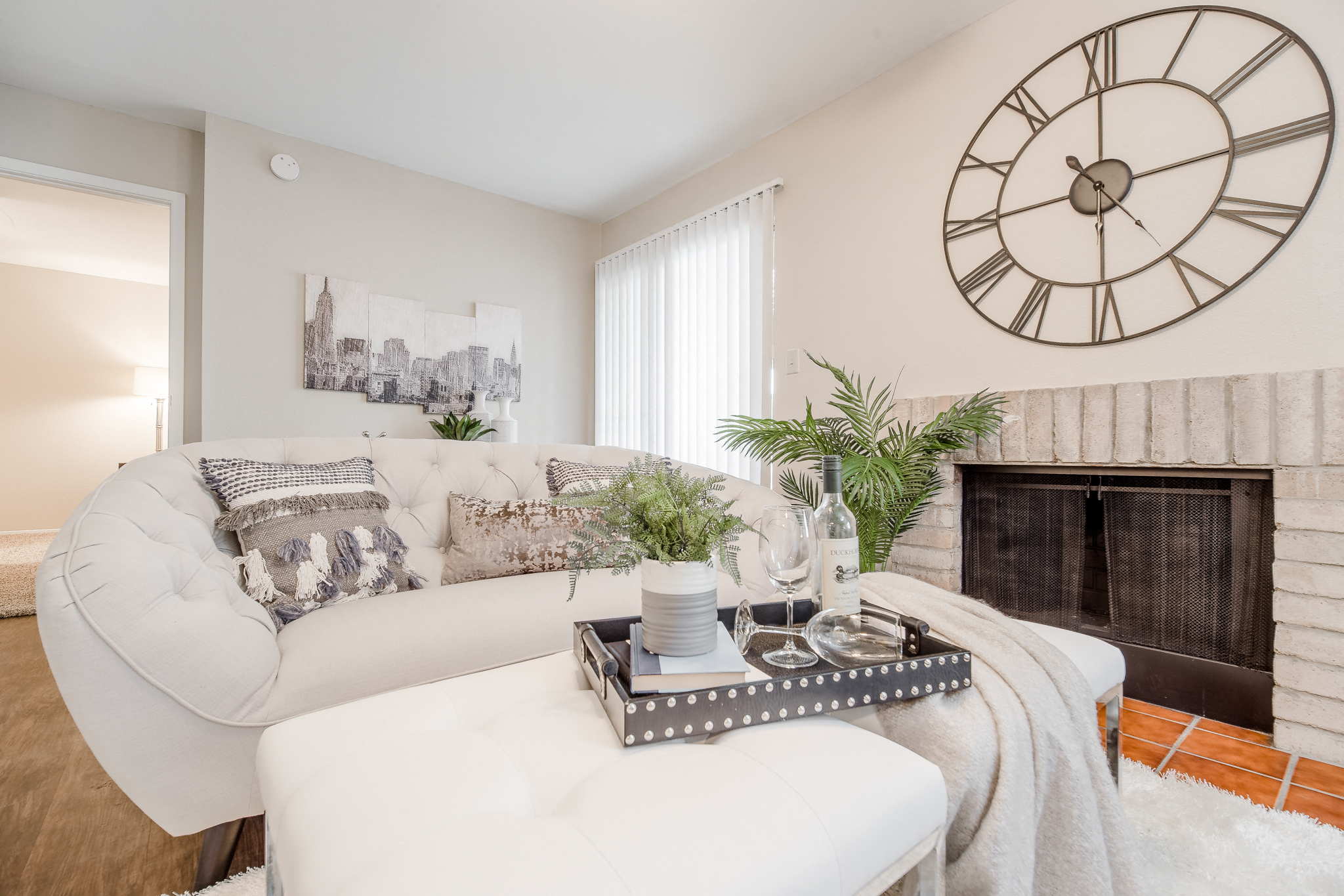 Fireplace  at Plaza DeVille, Texas, 78240