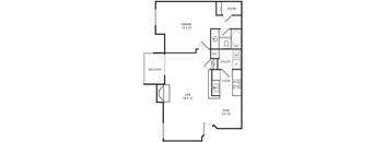 Cedar Floor Plan at Plaza DeVille, San Antonio, TX
