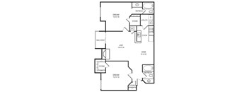 Cottonwood Floor Plan at Plaza DeVille, Texas