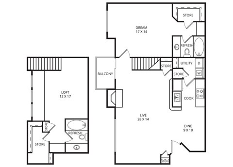 Golden Maple Floor Plan at Plaza DeVille, San Antonio